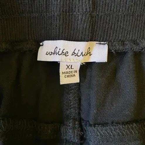 White Birch High Rise Joggers Black Drawstring Flap Pockets Women’s Size XL
