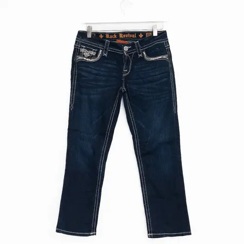 Rock Revival  Yara Cuffed Stretch Capri Jeans