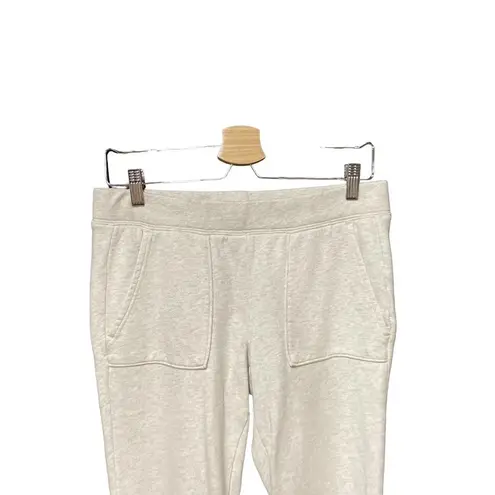 Pam & Gela Pam & Gela Lace-up Jogger Sweatpants Oatmeal Cream Gray Size Small