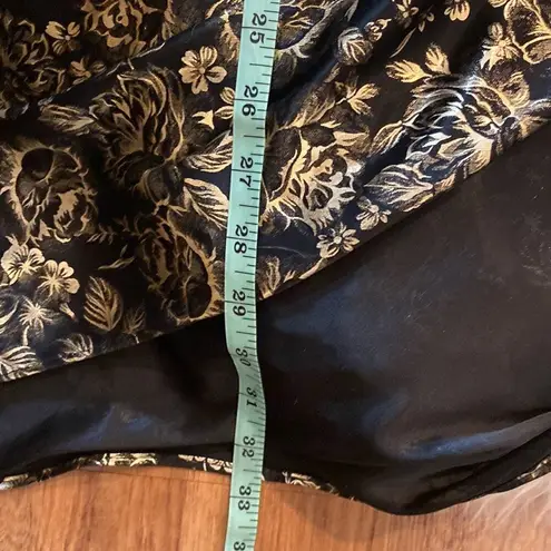 Gossip Vintage 1980’s Metallic Floral Black & Gold Blouse/Mini Dress EUC Sz 20W