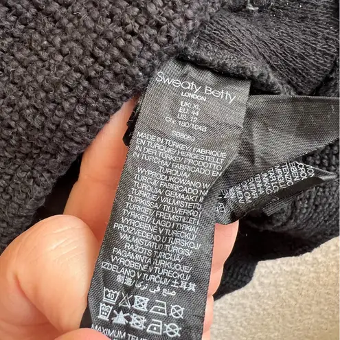 Sweaty Betty Women’s Restful Boucle Half Zip Black Sweatshirt Size 12 / XL