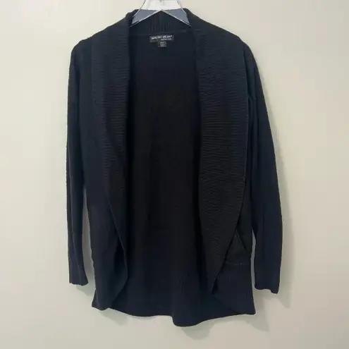 Barefoot Dreams  CozyChic Lite‎ Circle Shawl Cardigan in Black