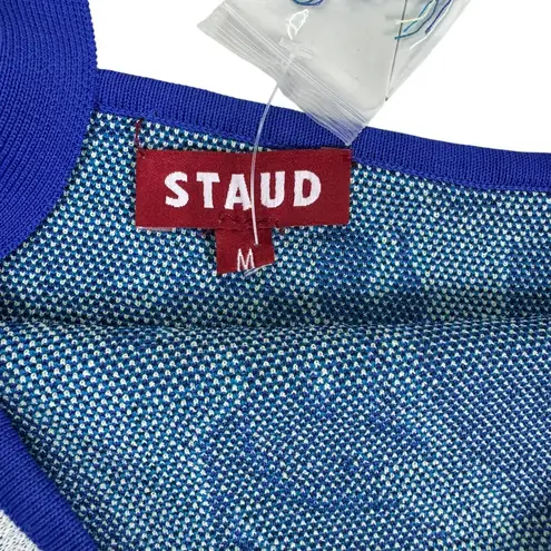 STAUD Multicolor Abstract Knit Cropped Tank Top SZ:M NWT | Jacquard Knit