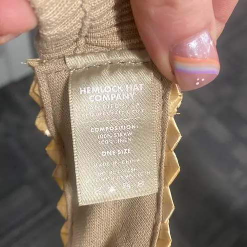 Hemlock Hat Company Capri Straw Visor in Blonde NWOT Tan