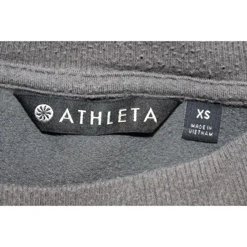 Athleta Womens Coaster Luxe Recover Sweatshirt Charcoal Grey Heather Size XS