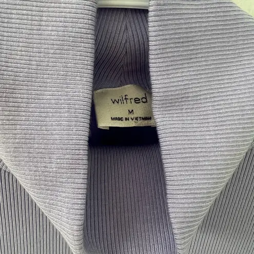 Aritzia Wilfred Meline Mock Neck Crop Top (Size M) Purple Size M