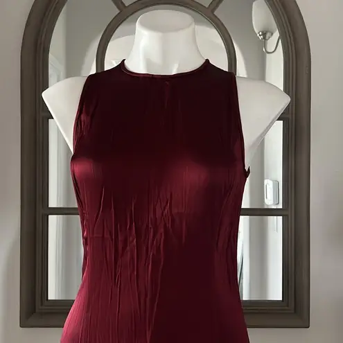 Michael Kors Collection Jamison Crushed Charmeuse Midi Dress NWT Retail $1,990 Red Size 12