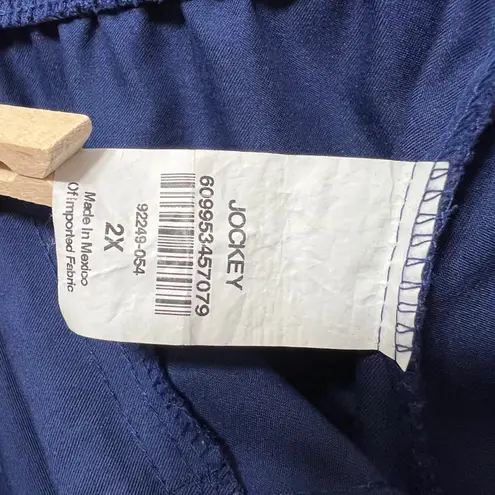 Jockey Scrub Pants 2X Navy Blue Drawstring Cargo Pocket Comfort Fit Size XXL