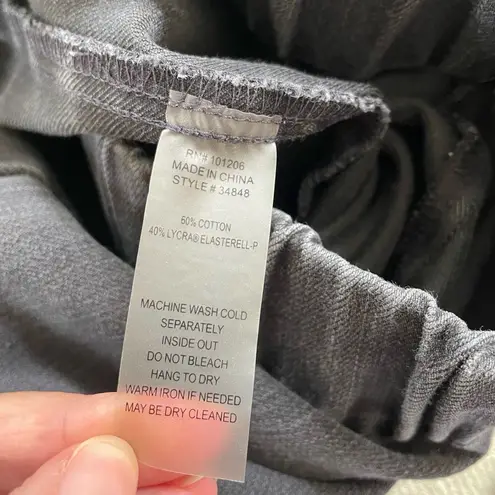 Soft Surroundings Grey Black Wash Pull On Jeans Denim L