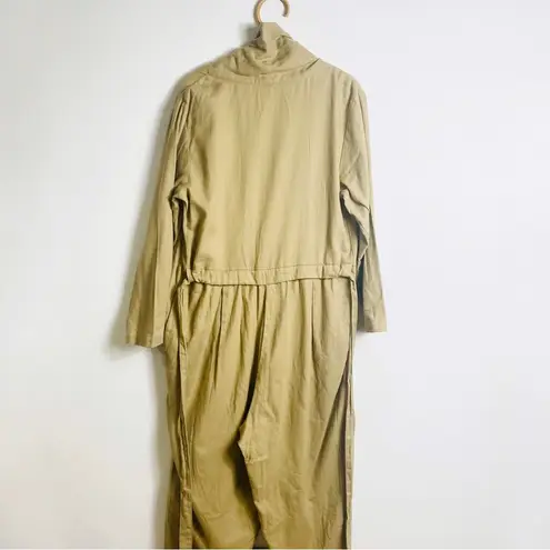 Black Crane 100% cotton jumpsuit in mocha Tan Size L