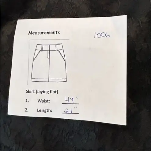 Daisy Fuentes Women's 2XL Black A-Line Knee Length Skirt Side Zip with pockets