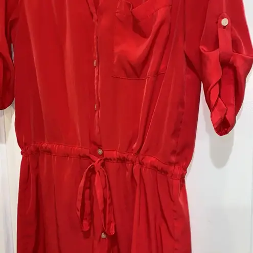 Glam red shirt dress size small