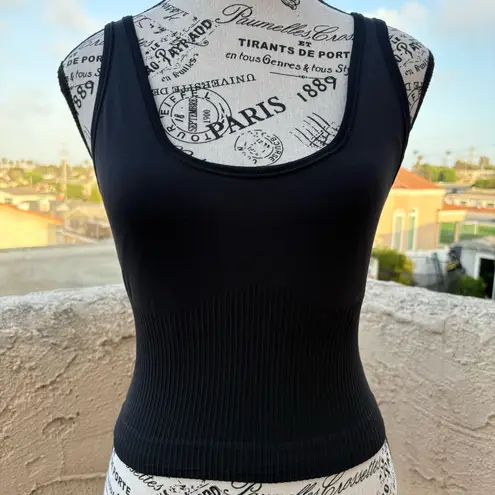 Jonathan Simkhai Basics Miya seamless cropped jersey tank top size M medium L Black