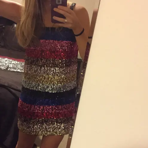Gap  Sequin Sparkly Shift Dress Size XS