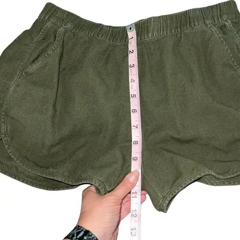 Madewell  Desert Green Pull On Shorts Pockets Elastic Waist Women's Size‎ XS