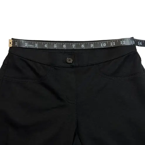 Tahari Ponte Knit Slim Straight Leg Pull On Pants Size 2 Stretch Office Career