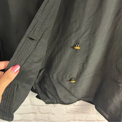 Vintage Silk Studio by Claude Bennett stunning double breasted blouse size 8 Gold