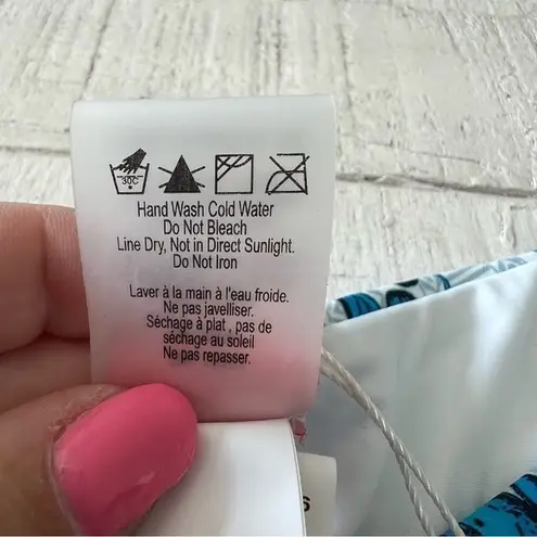 Red Carter Blue Floral Cheeky Bikini Swimsuit Bottoms size XS NWT