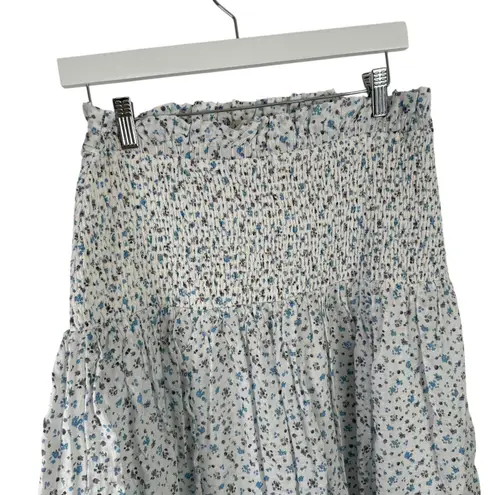 Hyacinth House Tuckernuck White Ditsy Floral Maxi Skirt Preppy Cottage Womens Sm