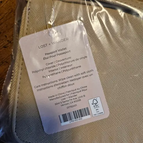Lost + Wander Passport Wallet Worryfree Tan Neutral Travel Vacation Casual