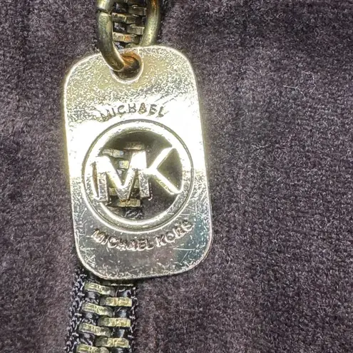Michael Kors Michael  Velour Track Jacket Brown Gold XL
