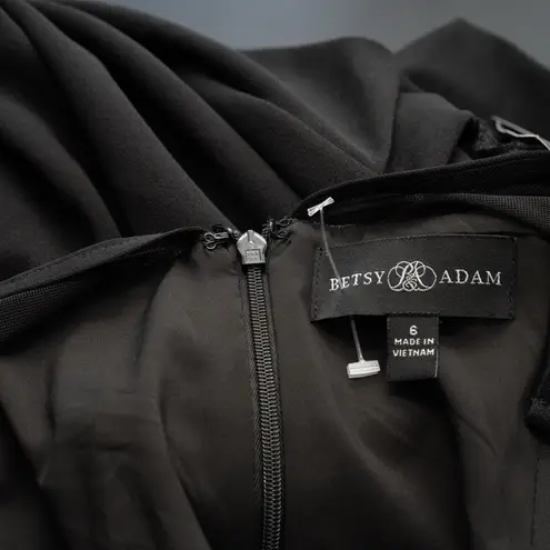 Betsy and Adam - Sequined Rosette Illusion Gown