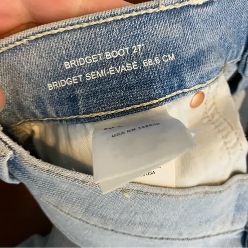 DL1961 Bridget Boot High Rise Instasculpt Crop Jeans Raw Hem size 27