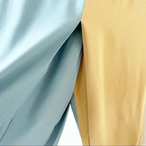 Giulietta Two Tone Strapless Palazzo Jumpsuit Made in Italy Blue Yellow EU 38 Blue Size undefined