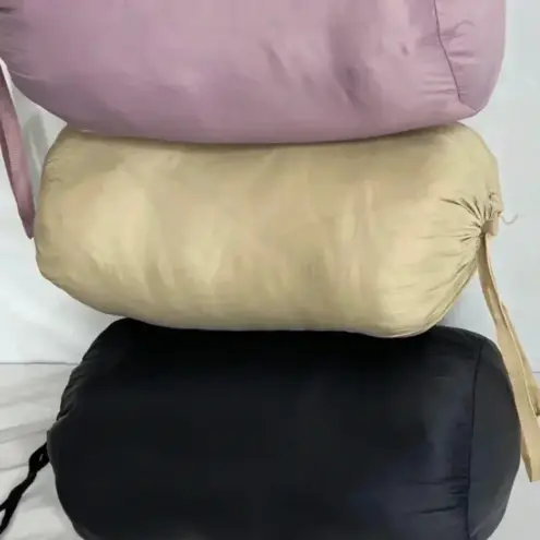 Love Tree Packable Puffer Quilted Jacket Khaki/Beige Zip Closure Lightweight Hi-Neck