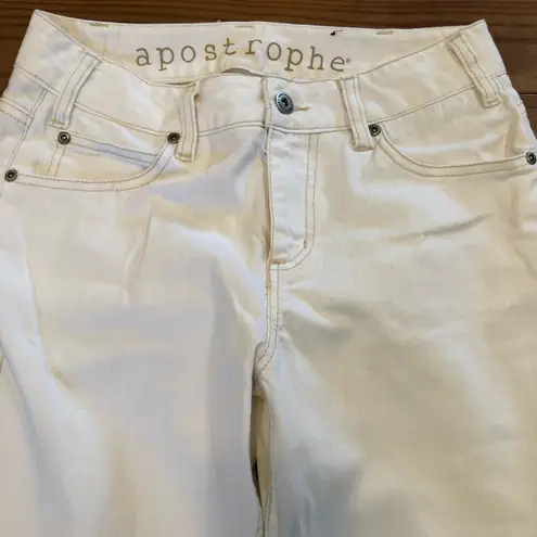 Apostrophe  Straight Leg White Stretch Jeans 6 - Image 2