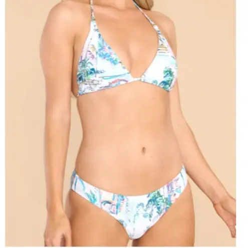 Multi Print Low Rise Bikini Blue Size XL