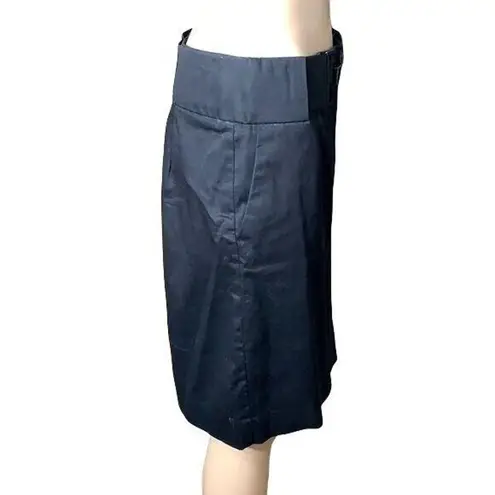 Apostrophe Womens Pencil Skirt Belted Knee Length Black Classic Size 8