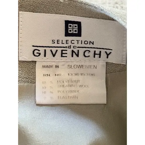 Selection de Givenchy Wool Blend Sheath Dress 16W Beige Vintage