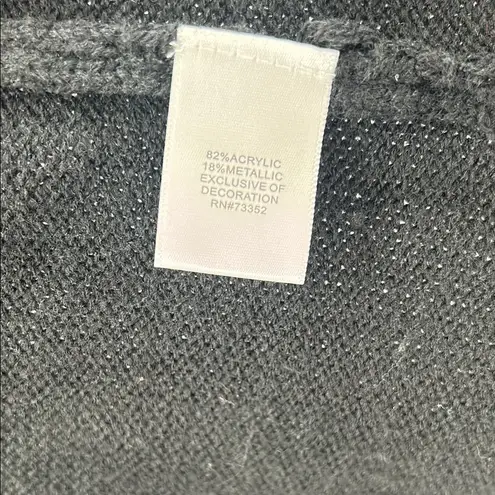 Blizzard Bay M sequin open front Cardigan vest Sweater merry bright snowman Red Size M