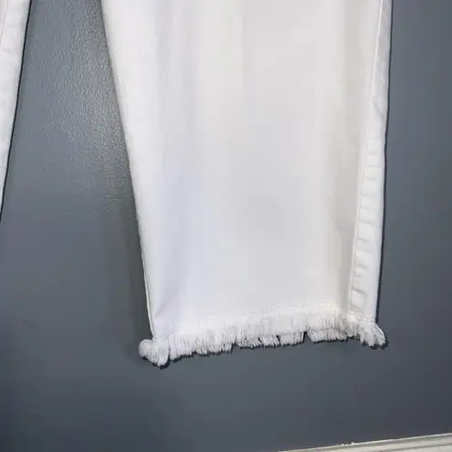 White Zac & Rachel Fringe Capri High Waist Lightweight Plus Size 16