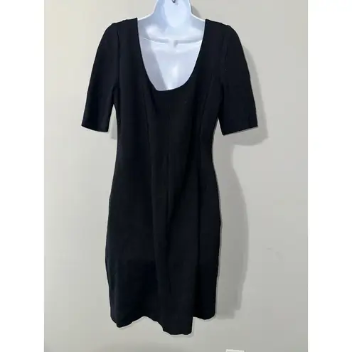 Banana Republic  Black Dress Size 8 Elbow Sleeve Sheath Career Minimalist‎