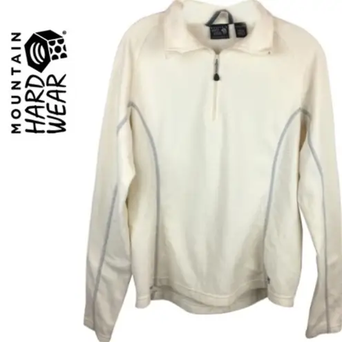 Mountain Hardwear Mountain Hardware Ivory Fleece Zip Sport Top L