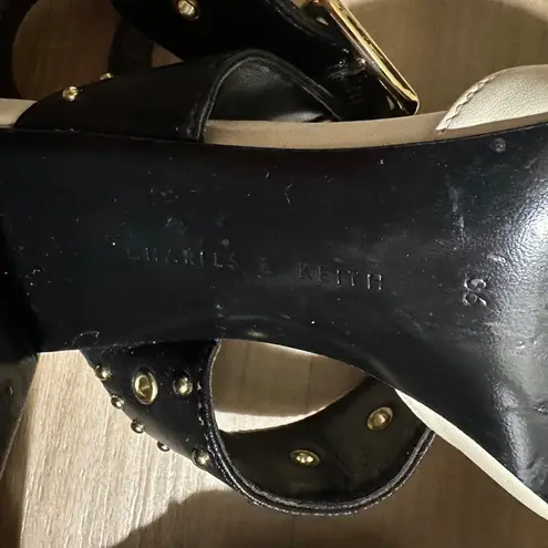 Charles and Keith Pointed Slingback Heel Studded Ankle Strap Party Pumps 6 / 36