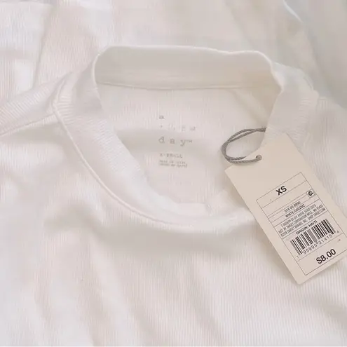 Stars Above x A New Day Floral Print Women's Pants & Ribbed White Shirt XS NWT