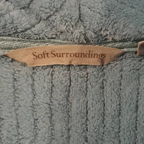 Soft Surroundings Aqua Blue robe size L