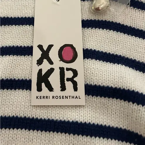 Kerri Rosenthal Anthropologie Striped “Next Smile’s On You” Sweater Large NEW