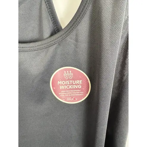 Galaxy Moisture Wicking Racerback Tank Top Stretch Flex Comfort 2XL Gray Size XXL