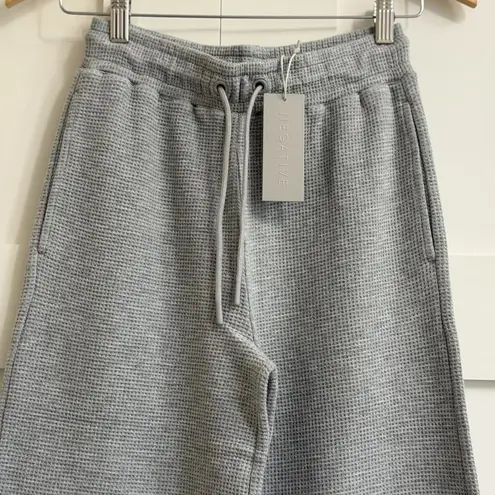 Negative Underwear Waffle Knit Track Pant in Heather Grey, Size X