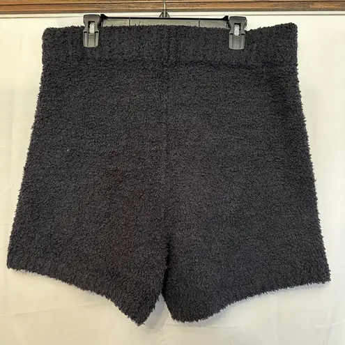 SKIMS Shorts Black Size 2X/3X Cozy Sherpa Fleece Soft Loungewear NWT