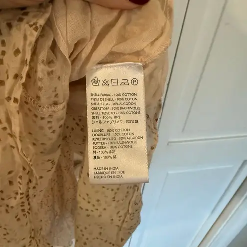 Cleobella  Odelia cotton ruffle beige printed boho dress small