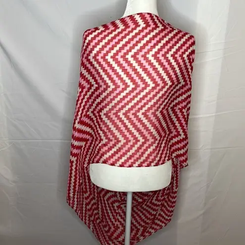 infinity Scarf  Red White Pink Lightweight