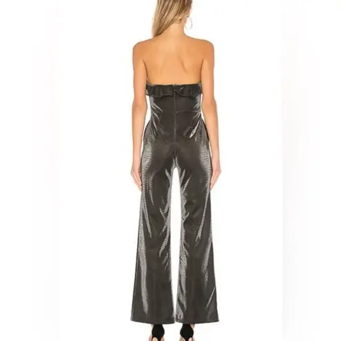 H:ours Simone Jumpsuit in Silver Revolve Sz XL New Years Party Club Going Out