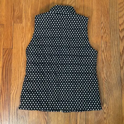 Michael Kors Michael  Black & White Polka Dot Puffer Vest Size Small - Image 2