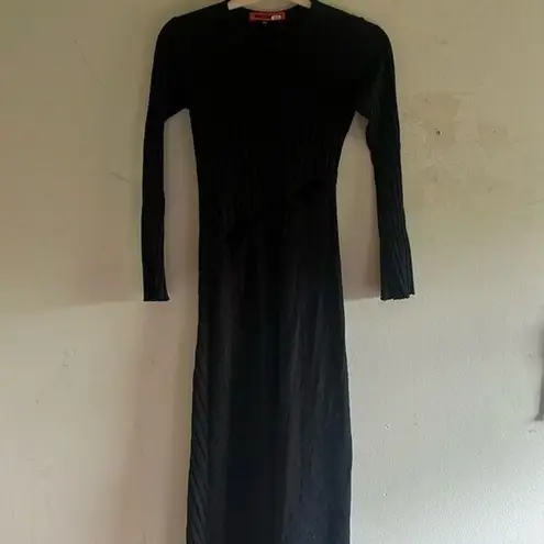 As is RTR Simon MillerSimm Dress Black/Silver Long Sleeve Cut Out sz Xs xSmall Black