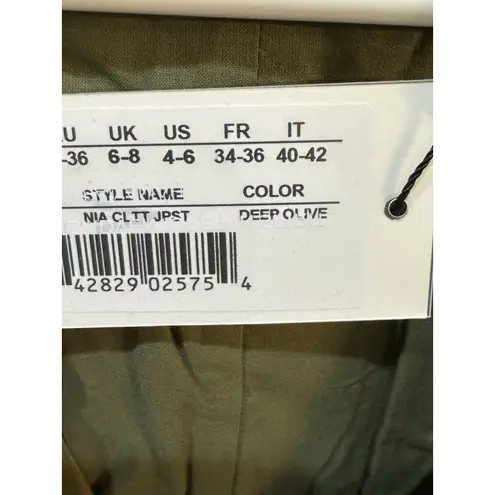 Andrea Iyamah Nia Culotte Jumpsuit Size XS 4/6 Olive Green New Resort Wear